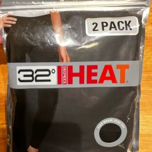 NEW 32 Degrees Cozy Heat Extra Warm Leggings, 2-PACK, Size XL, Black